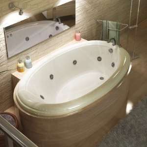  42 x 70 x 23 Oval Whirlpool Jetted Bathtub Color/Trim / Tile 
