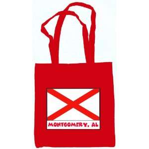  Montgomery Alabama Souvenir Tote Bag Red: Everything Else