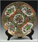 Rare 19thC Antique Chinese Rose Medallion Plate w/ Fish, Butterflies 