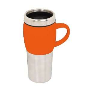  Stainless Steel/Ceramic Latte Mug 16oz, Orange Kitchen 