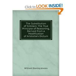   Modification of Aristotles Dictum: William Stanley Jevons: Books