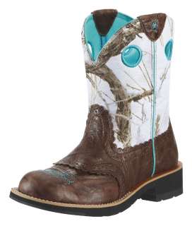 Ariat Western Boots Womens Fatbaby Cowgirl 7 B Brown Crinkle 10009503 