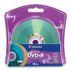   Color LightScribe 16X DVD+R Media 10 Pack Blister