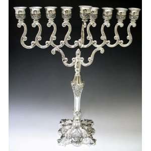  Large Silver Plated Traditional Menorah