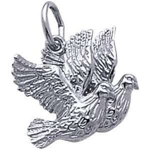  Rembrandt Charms Turtledoves Charm, Sterling Silver 
