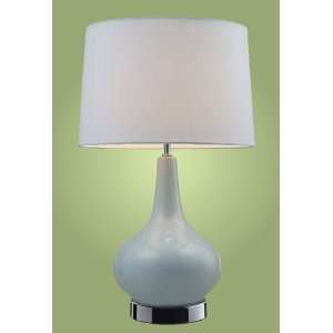  1 Light Table Lamp In A Silver &chrome Finish: Home 