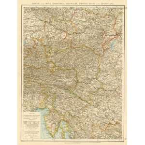    Andree 1899 Antique Map of Bosnia & Croatia