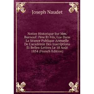    Lettres Le 18 AoÃ»t 1854 (French Edition) Joseph Naudet Books