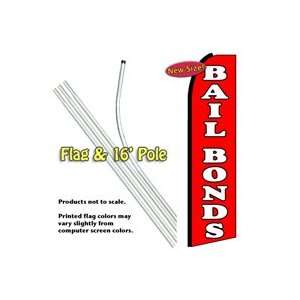  Bail Bonds Feather Banner Flag Kit (Flag & Pole): Patio 