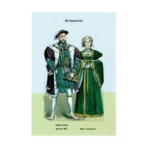  Henry VIII and Ann of Cleeves 24x36 Giclee