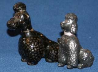 Vintage Lot of Black Poodle Dog Figurines 50s Mini OLD  