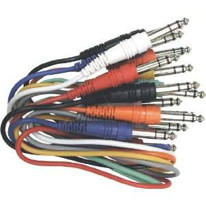  Live Wire TRS TRS Balanced Patch Cables 8 Pack 17 Inches 