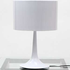  Spun Style Table Lamp in White