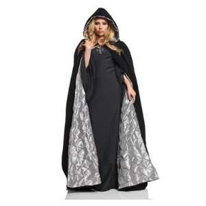   63 Deluxe Velvet and Silver Satin Lining Cape Costume: Toys & Games