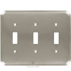   deco triple toggle switchplate in satin nickel: Home Improvement