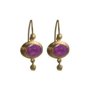   in 18kt Gold Vermeil with Rose Cut Amethysts by Natalie Frigo: Jewelry