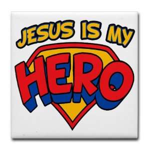  Tile Coaster (Set 4) Jesus Is My Hero: Everything Else
