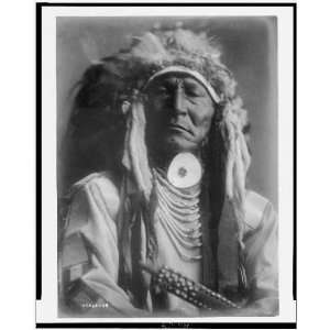  Bear Cut Ear,Crow Indian Man,Montana,MT,Headdress,Edward S 
