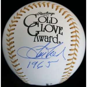  Tom Tresh Autographed Baseball   Rawlings Gold Glove 1965 