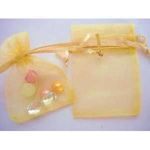  100pc Medium Size 3.5x5 Organza Bag (NO3 Gold) 