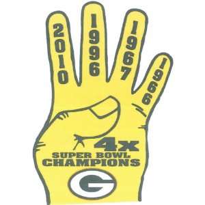   Bay Packers 4X Super Bowl Champions Foam Finger: Sports & Outdoors