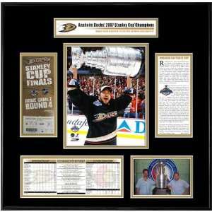 Anaheim Ducks 2007 Stanley Cup Champions Ticket Frame 