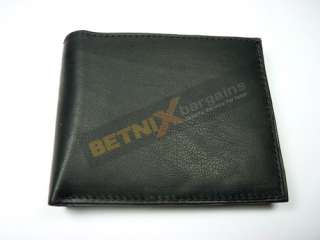 MENS LEATHER WALLET PURSE ID/CARD HOLDER COIN POCKET SM  