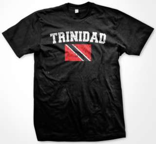 Trinidad Country Flag Mens T Shirt Tobago Soccer  