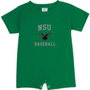   RiverHawks Kelly Green Baseball Arch Baby Romper