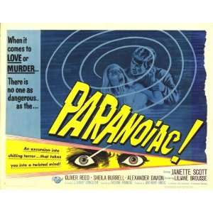 Paranoiac Movie Poster (22 x 28 Inches   56cm x 72cm) (1963) Half 