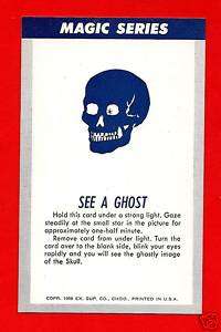 Old See A Ghost Magic Trick Chicago Vending Card  