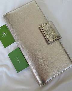 NWT NEW Kate Spade Montpelier Travel Wallet Gold Clutch  