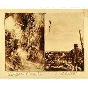  1920 Rotogravure WWI Supply Train Bombing Dirigible 