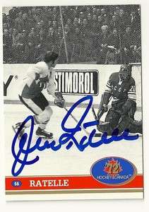 91/92 FUTURE TRENDS CANADA CUP 72 #66 JEAN RATELLE AUTOGRAPHED AUTO 