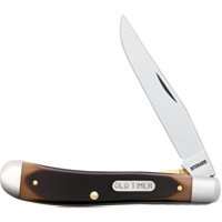 NEW SCHRADE KNIVES 194OT BROWN GUNSTOCK TRAPPER KNIFE  