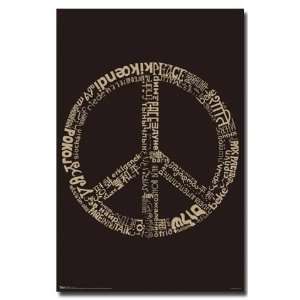  PEACE SIGN AROUND WORLD LANGUAGES 22X34 POSTER 9058: Home 