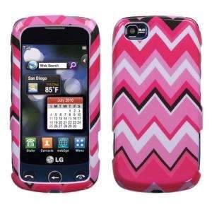  LG GS505 Sentio Phone Protector Cover, Zig Zag Pink/Hot 
