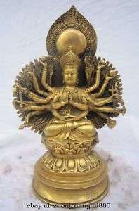 11 Tibet Brass 1000 Arms Avalokiteshvara Buddha Statue  