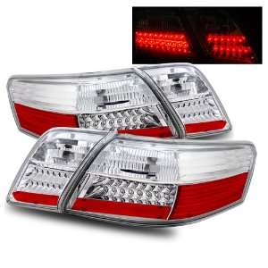  07 08 Toyota Camry Chrome LED Tail Lights (Will Not Fit Hybrid 