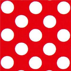  red Michael Miller fabric white polka dots Minnie: Arts 
