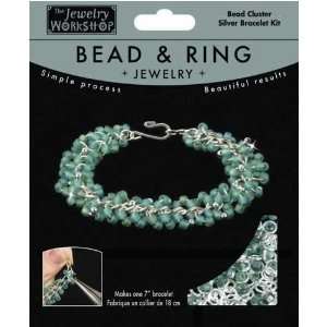 7 Inch Bead Cluster Bracelet Jewelry Kit   1PK/Silver 
