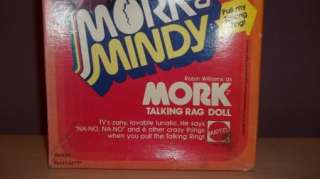 1979 16 TALKING MORK & MINDY RAG DOLL ROBIN WILLIAMS  