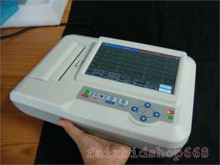 CE Touch Screen 6 channel ECG EKG machine Interpretation Analysis 