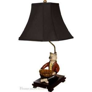  Sitting Fox Porcelain Table Lamp