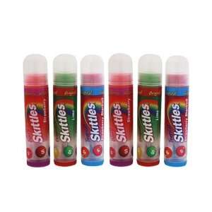  6 Lip Smacker Skittles Candy Flavors 0.14oz Tubes Beauty