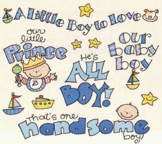 Frances Meyer Baby Boy Little Prince Phrases Stickers  