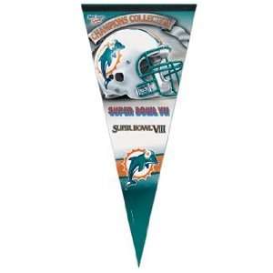 Miami Dolphins Pennant   Premium Felt XL Champions Style  