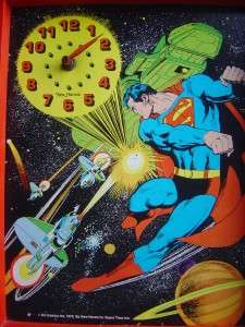 1978 SUPERMAN DC COMICS CHILDRENS NEW HAVEN WALL CLOCK  