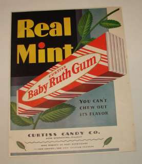 1929 Curtiss ad page ~ BABY RUTH GUM ~ Real Mint  