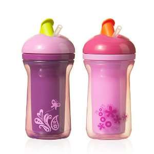 Tommee Tippee Explora Easiflow Insulated Girl Cup with Dura Straw BPA 
